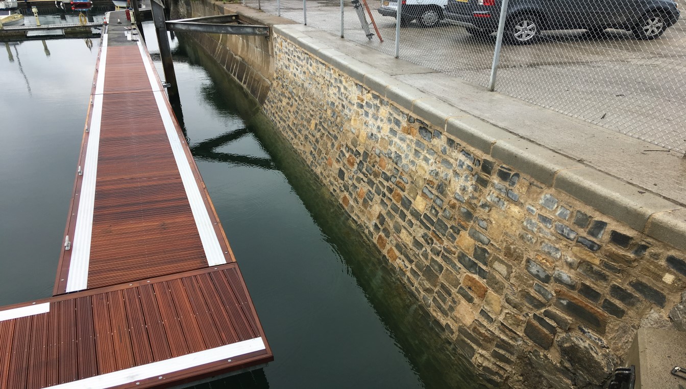 Finished work at Trinity Pier Masonry Quay Wall Repair