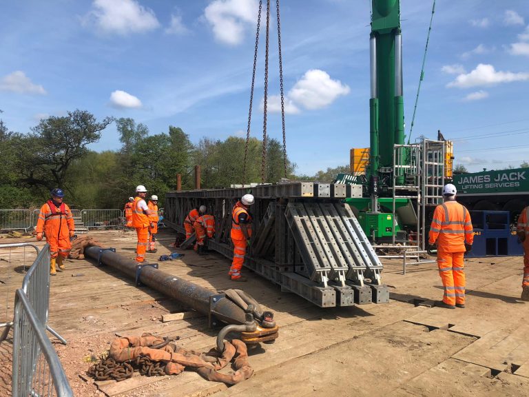 Men Doing Construction On Railway Link Between Oxford And Didcot