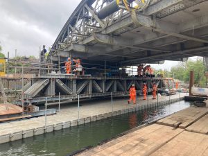 Men Doing Construction Under A Bridge Between Oxford And Didcot