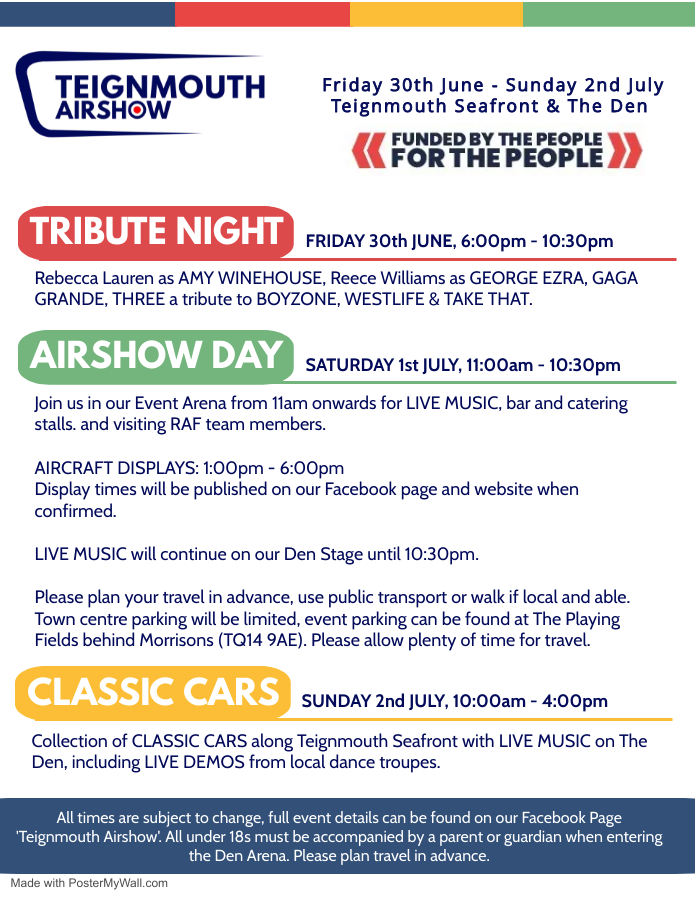 Poster Promoting The Teignmouth Airshow Event